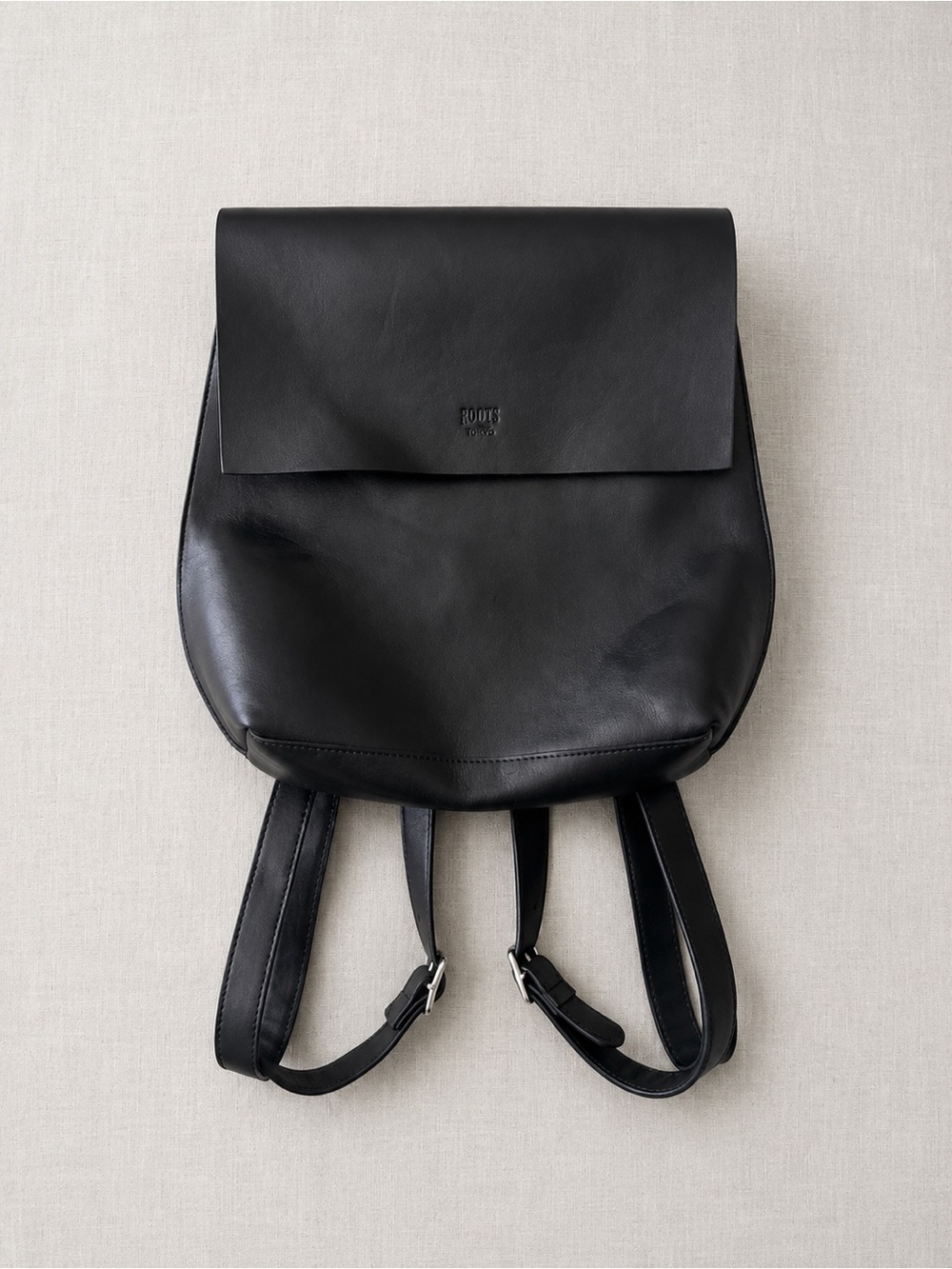 Roots Black Minimalist Backpack - Versatile Everyday Bag
